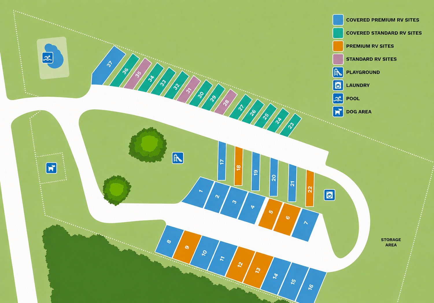 Davids RV Park Map